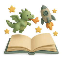 Framed illustration with magical characters