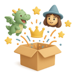 Configuration box with magical characters